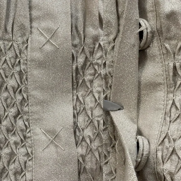 Laundry by Shelli Segal Cocktail Party Top High Neck Blouse Gold SZ 0 NWOT - Picture 7 of 9